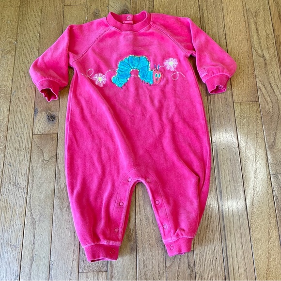 Carter's Pajamas Vintage Y2k Eric Carle Hungry Caterpillar Red Onesie Pajamas Size 92 Months